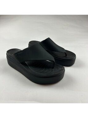 Crocs Black Brooklyn Platform Flip Flop Sandal W10